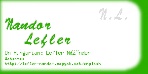 nandor lefler business card